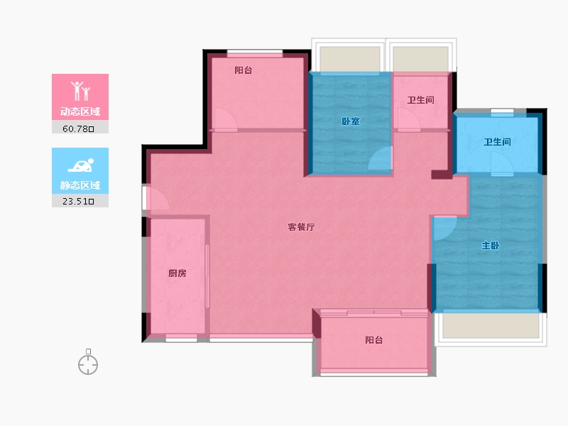 广东省-珠海市-方直西岸-76.00-户型库-动静分区