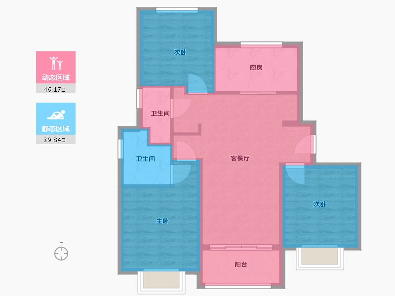 上海-上海市-大名城映园-76.88-户型库-动静分区