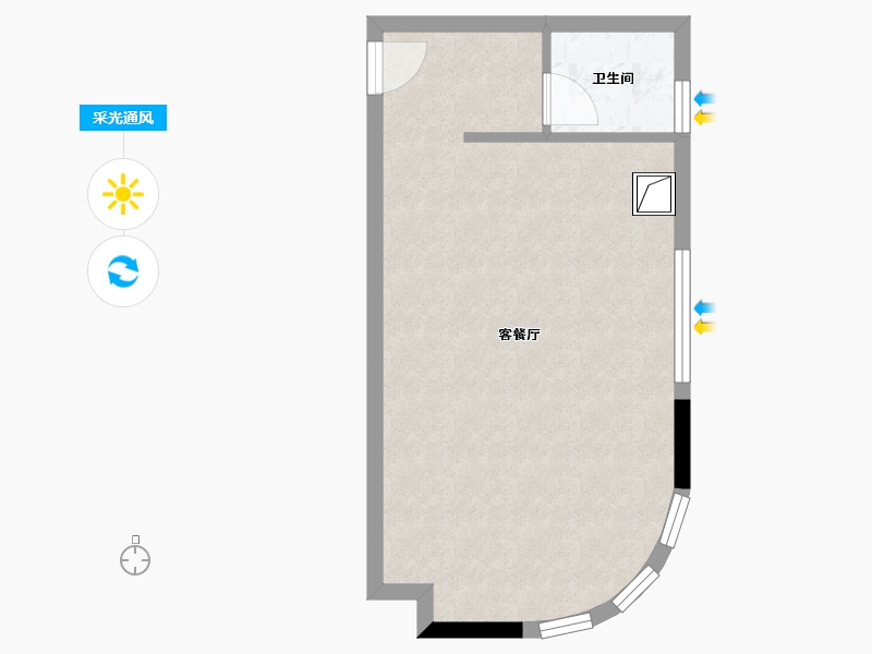 湖南省-长沙市-澳海云天赋-57.00-户型库-采光通风