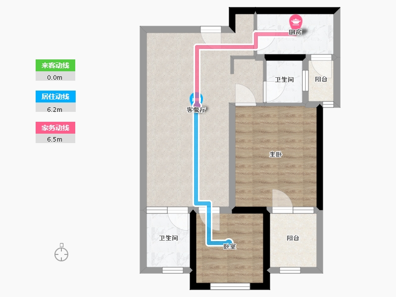 河南省-郑州市-华润置地琨瑜府-60.00-户型库-动静线