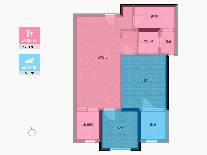 河南省-郑州市-华润置地琨瑜府-60.00-户型库-动静分区