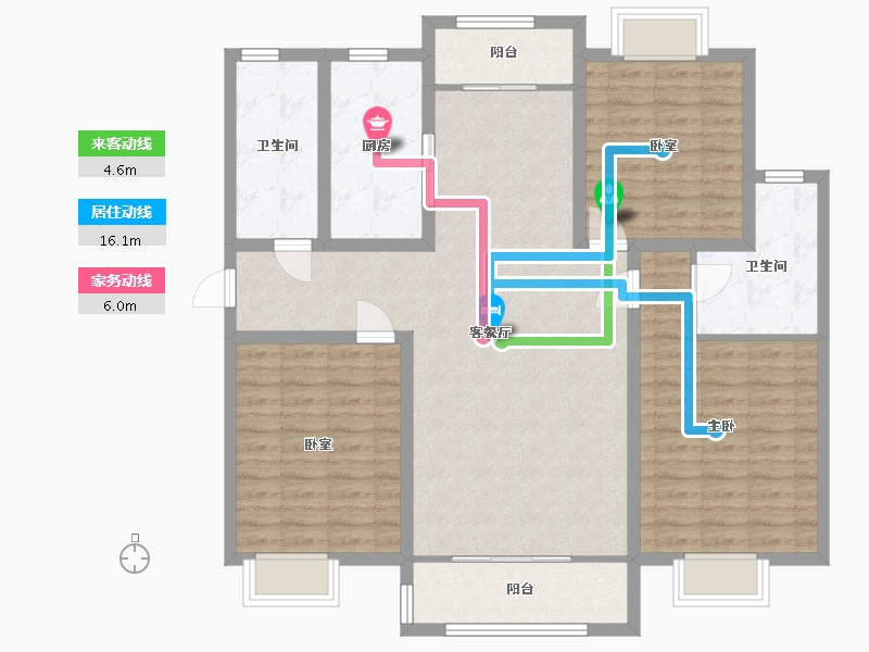 陕西省-汉中市-丰辉龙亭园小区-112.00-户型库-动静线