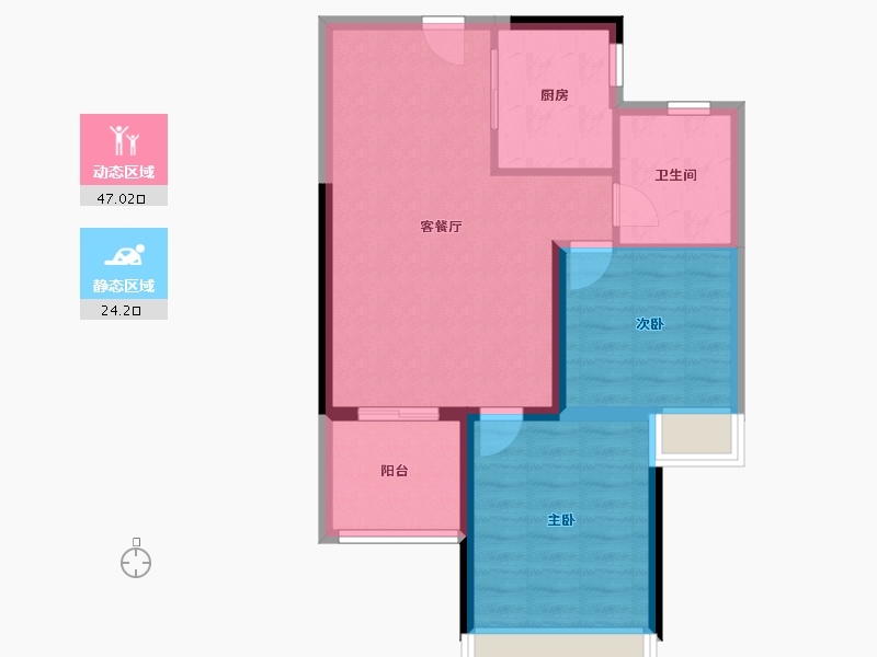 河南省-郑州市-佳田未来新城-64.00-户型库-动静分区