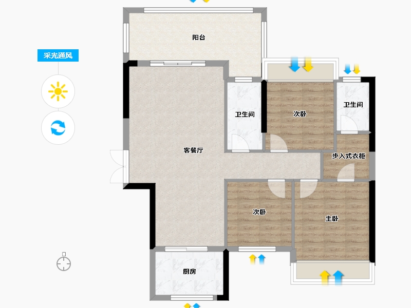 湖南省-怀化市-广达万象-104.53-户型库-采光通风