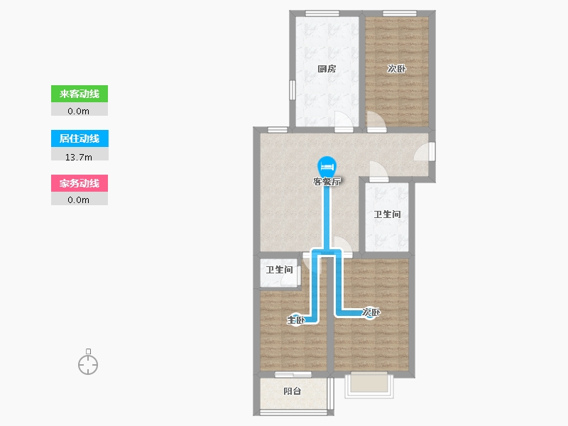 山西省-长治市-龙溪苑-102.40-户型库-动静线