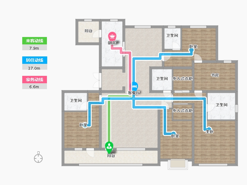 河北省-石家庄市-壹号院-199.20-户型库-动静线