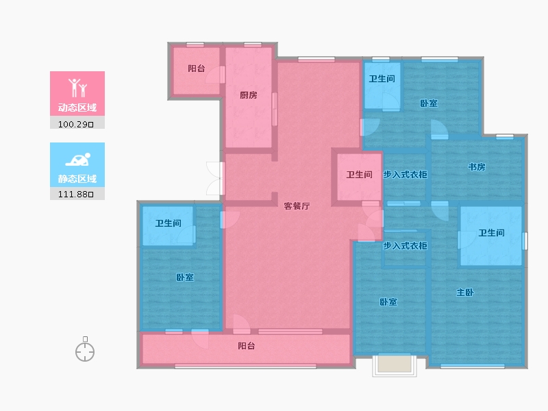 河北省-石家庄市-壹号院-199.20-户型库-动静分区