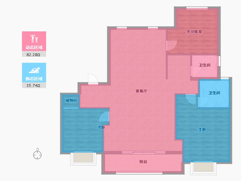 浙江省-嘉兴市-优盛花园-120.00-户型库-动静分区