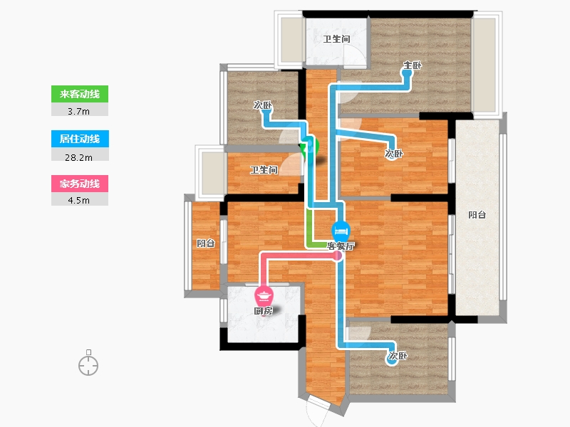 广东省-河源市-桃源国际-106.00-户型库-动静线