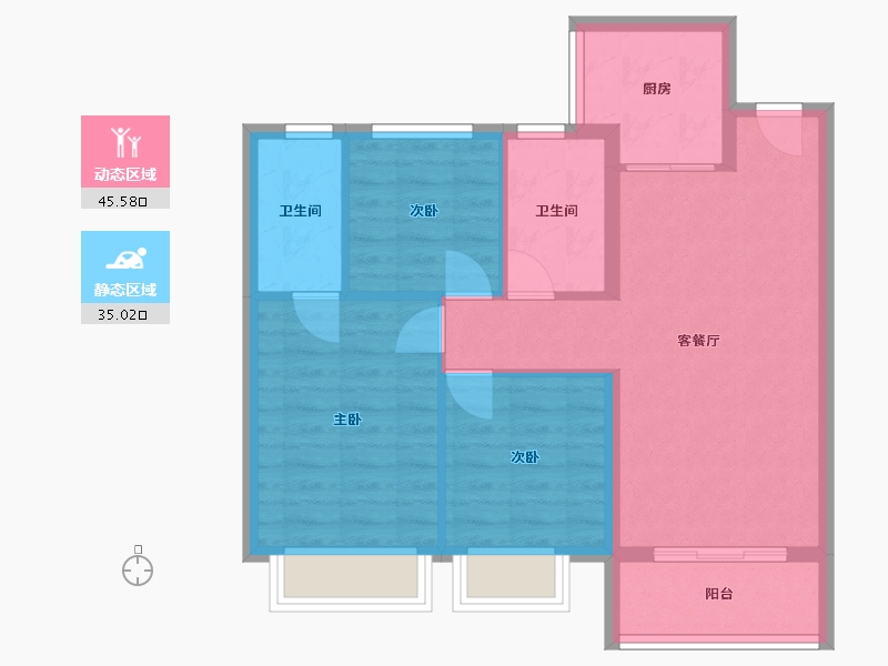 云南省-昆明市-大华公园天下-79.20-户型库-动静分区