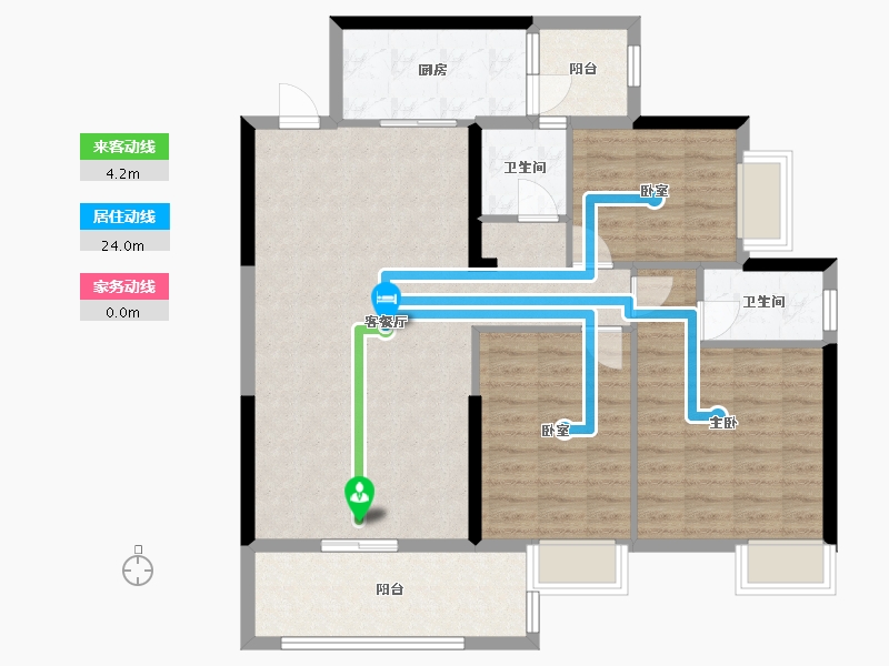 湖南省-郴州市-长信爱莲首府-100.33-户型库-动静线