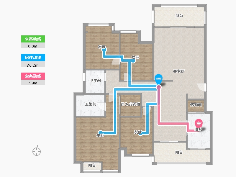 安徽省-合肥市-澜溪镇-132.00-户型库-动静线