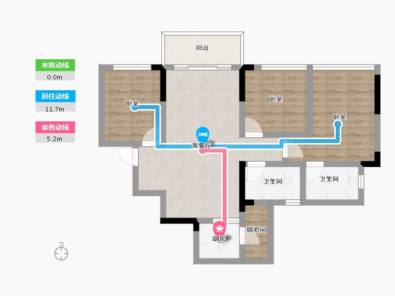 四川省-成都市-锦绣世家-72.58-户型库-动静线