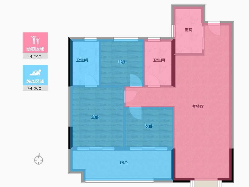 福建省-福州市-华润海湾润城-80.00-户型库-动静分区