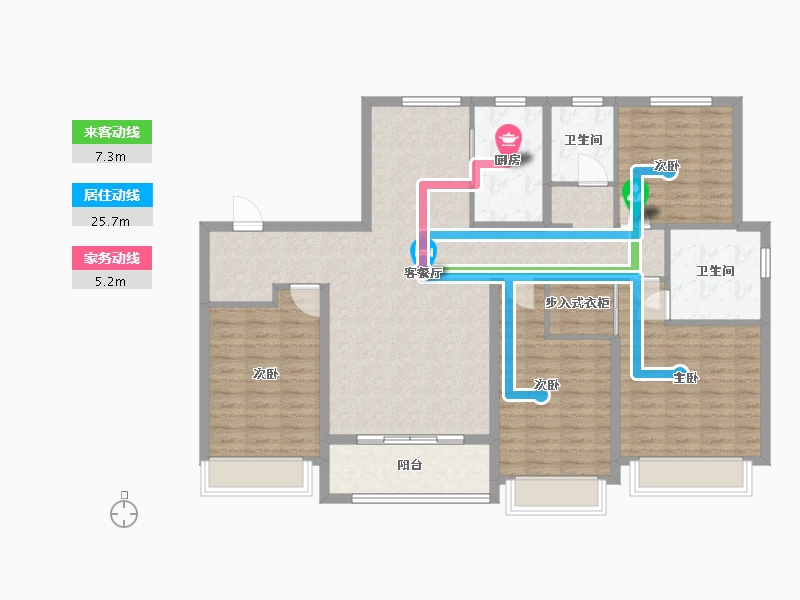 山东省-青岛市-水岸樾园-126.50-户型库-动静线