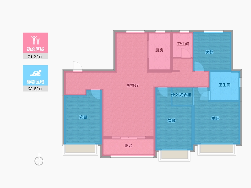 山东省-青岛市-水岸樾园-126.50-户型库-动静分区