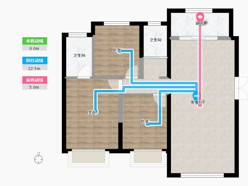 山西省-晋中市-文旅·云溪里-83.22-户型库-动静线