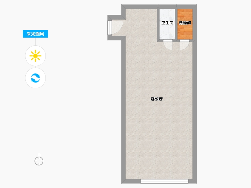 四川省-成都市-东方希望中心金融悦-38.29-户型库-采光通风