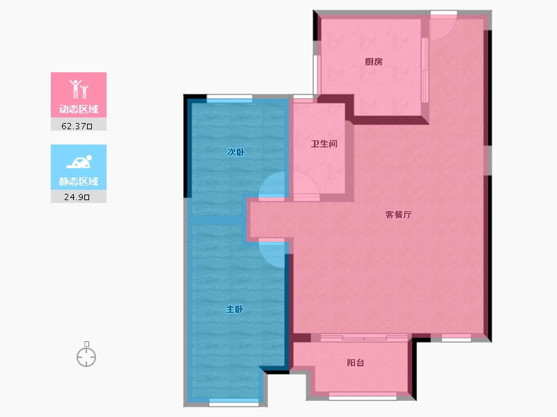 安徽省-合肥市-翡翠时光-77.87-户型库-动静分区