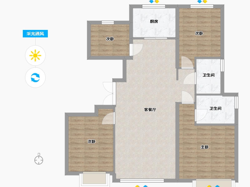 北京-北京市-京投发展·檀谷-99.20-户型库-采光通风