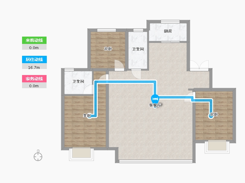 河北省-保定市-嘉禾·复兴公馆-106.22-户型库-动静线