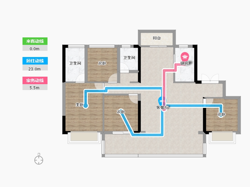 四川省-成都市-能建紫郡公馆-108.73-户型库-动静线