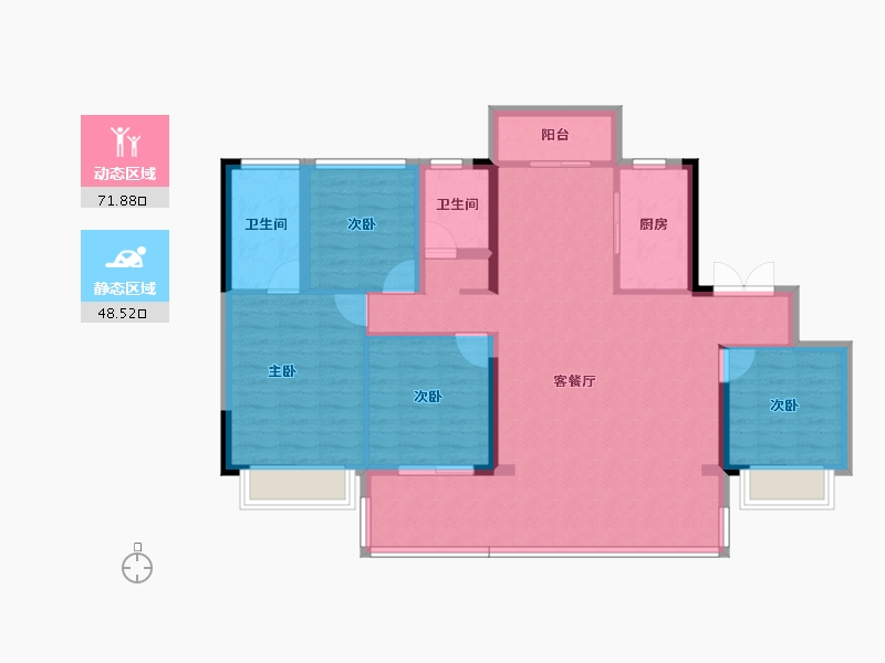 四川省-成都市-能建紫郡公馆-108.73-户型库-动静分区