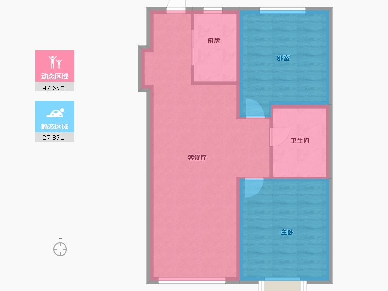 山西省-太原市-中海寰宇时代-68.00-户型库-动静分区