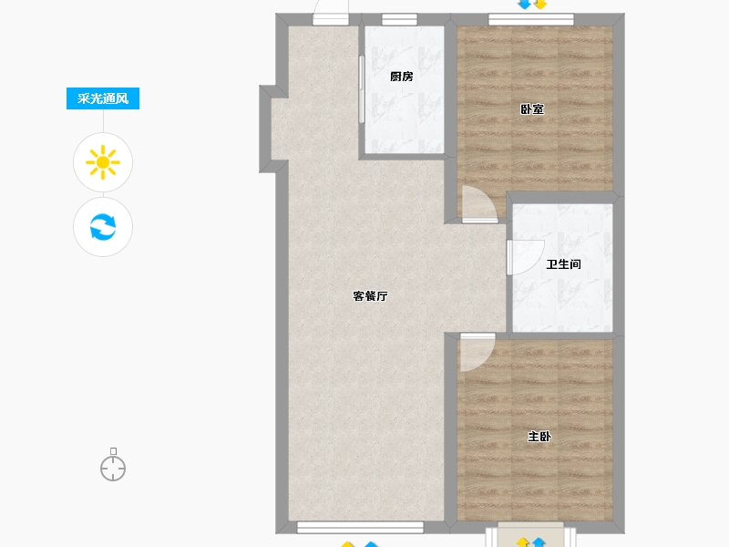 山西省-太原市-中海寰宇时代-68.00-户型库-采光通风