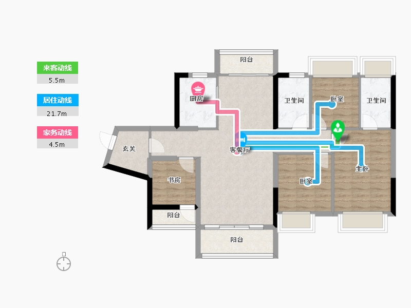 广东省-佛山市-中建壹品鄂旅投东湖学府-92.80-户型库-动静线