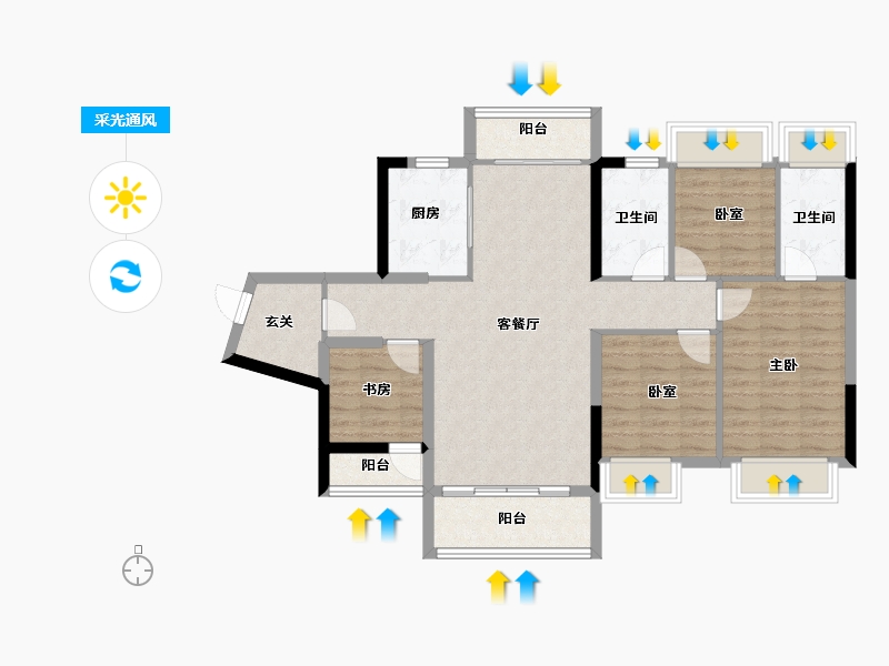 广东省-佛山市-中建壹品鄂旅投东湖学府-92.80-户型库-采光通风