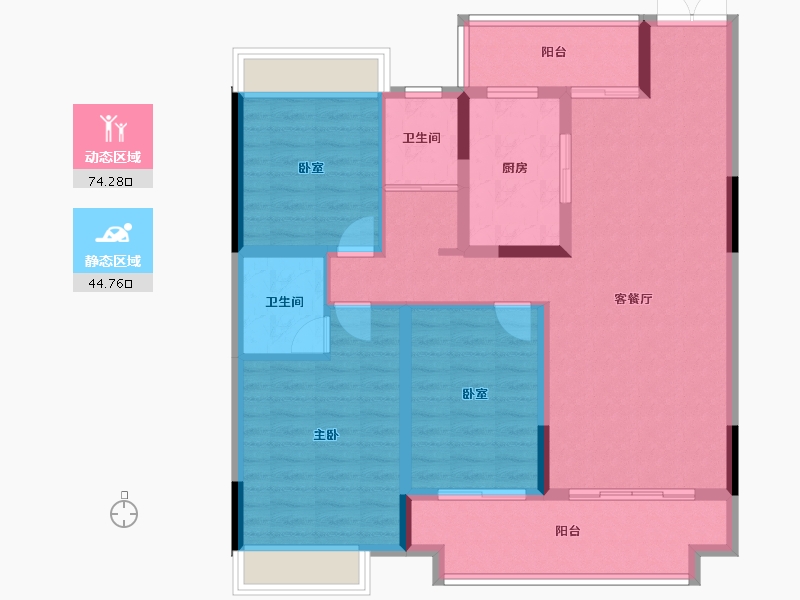 河南省-南阳市-正商如意宽境-106.86-户型库-动静分区