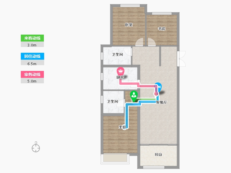 河北省-保定市-玉兰九赋-97.13-户型库-动静线