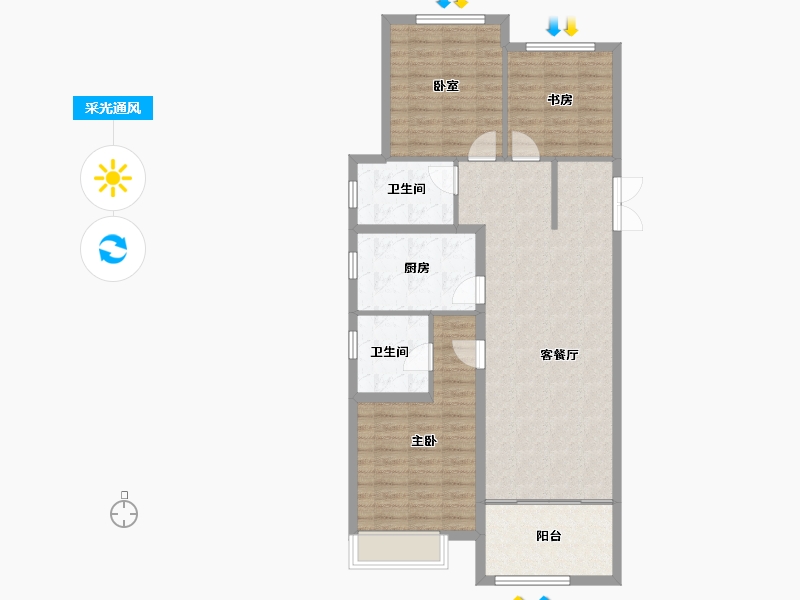 河北省-保定市-玉兰九赋-97.13-户型库-采光通风