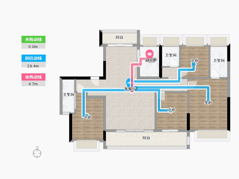 广东省-东莞市-华侨城天鹅堡-113.84-户型库-动静线