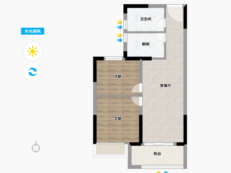 浙江省-杭州市-才泊嘉院（人才共有产权）-55.00-户型库-采光通风