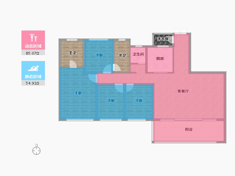 四川省-成都市-锦江赋-141.75-户型库-动静分区