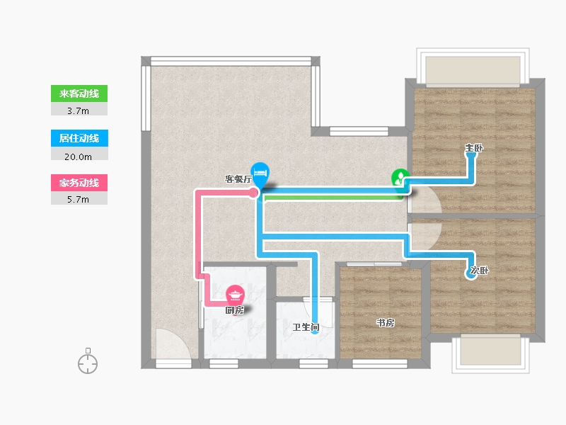 四川省-成都市-青城365南院二期-71.39-户型库-动静线