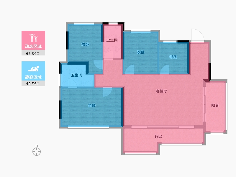 四川省-成都市-中国铁建·青羊樾府-102.00-户型库-动静分区