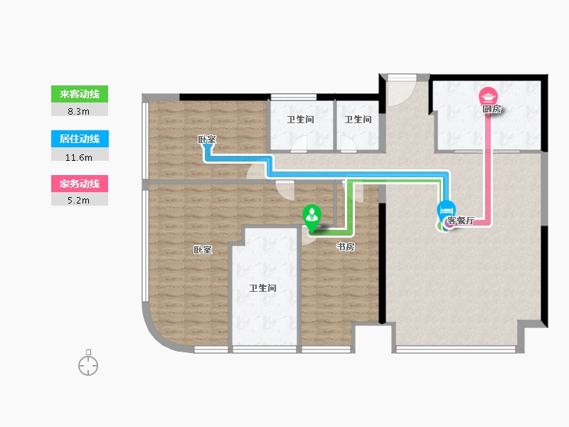 四川省-成都市-嘉佰道-122.25-户型库-动静线