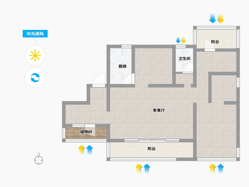 四川省-成都市-华侨城融创春风十里-94.27-户型库-采光通风