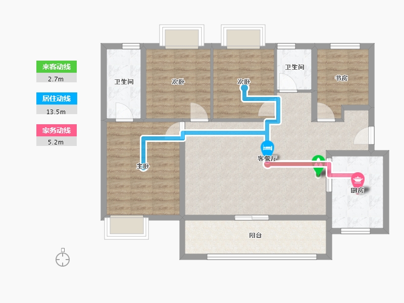 四川省-成都市-保利怡心和颂-94.49-户型库-动静线