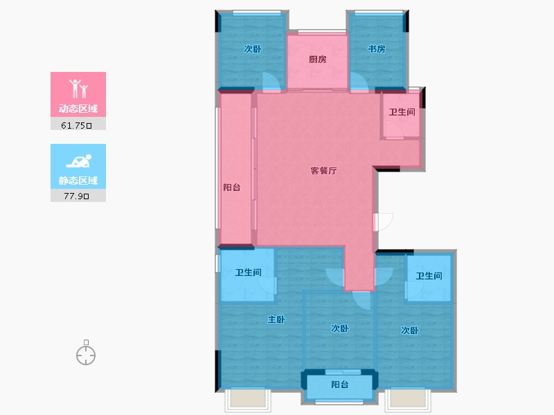 浙江省-杭州市-叠潮雅庭-127.17-户型库-动静分区