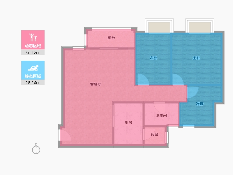 广东省-广州市-合和新城-76.00-户型库-动静分区