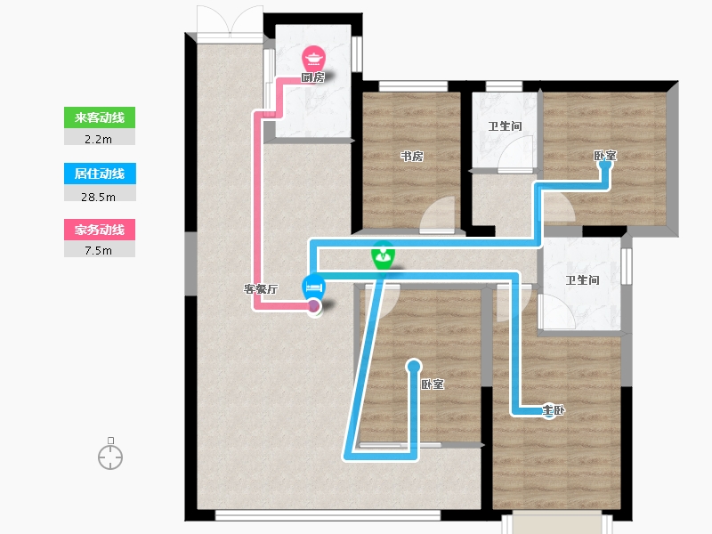 福建省-厦门市-市政国贸海屿原-90.29-户型库-动静线