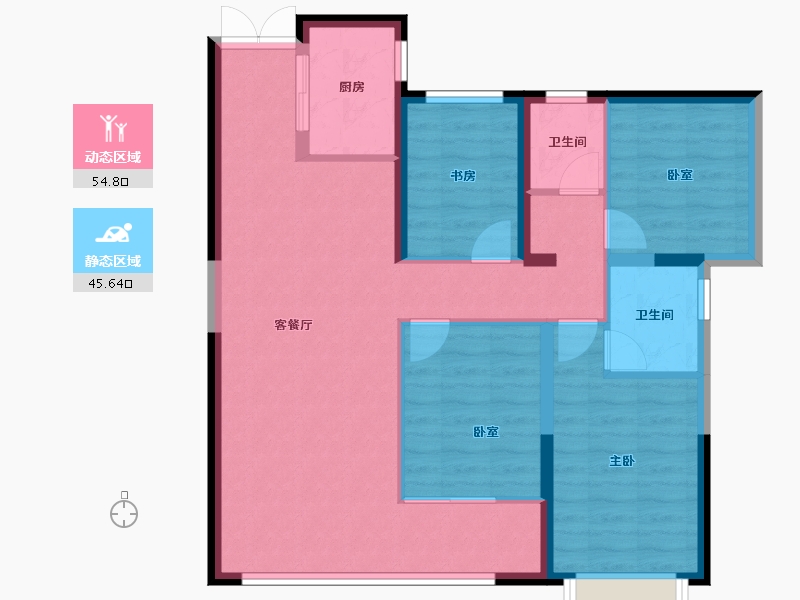 福建省-厦门市-市政国贸海屿原-90.29-户型库-动静分区