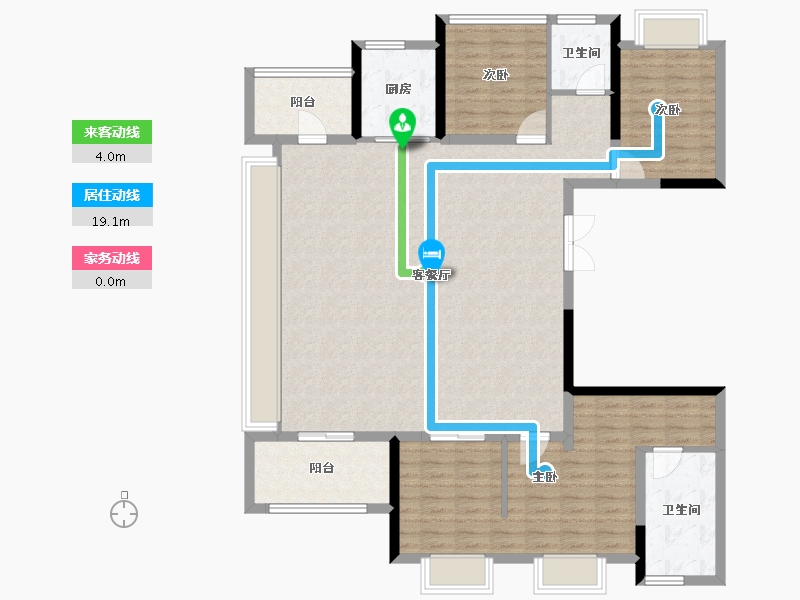 四川省-成都市-龙潭寺TOD龙潭九章-132.93-户型库-动静线