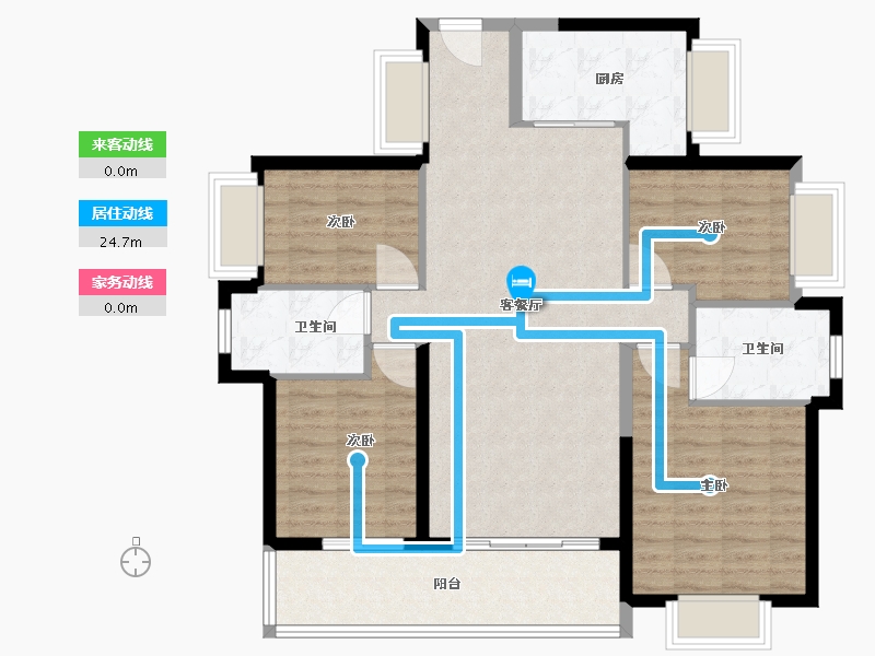 广东省-东莞市-大中阳光壹号-104.00-户型库-动静线