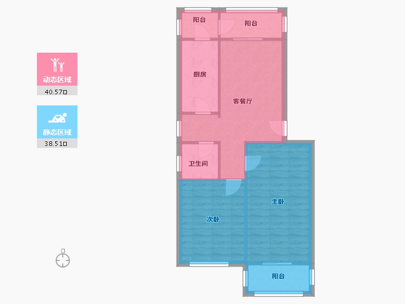 天津-天津市-开江里-66.00-户型库-动静分区