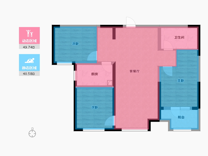 河北省-张家口市-融创奥城-80.00-户型库-动静分区